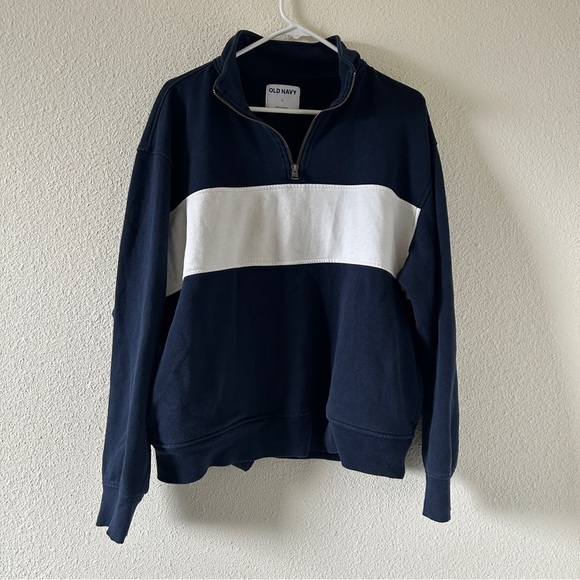 Old Navy Popover Sweater Women’s Large 1/3 Zip Preppy Lounge Cozy - Picture 2 of 9